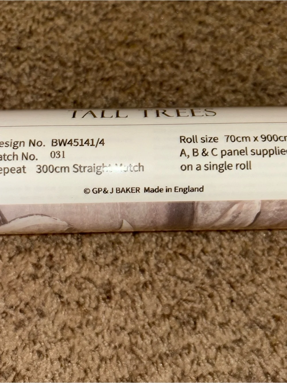 New Anthropologie GP&J Baker Kit Kemp Tall Trees Mural Wallpaper